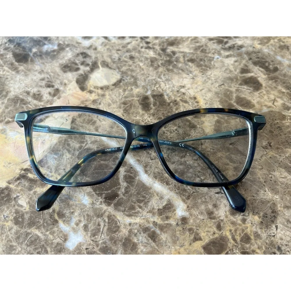 Calvin Klein Jeans CKJ21632 233 52/15 140‎ Women's Blue Havana Eyeglass Frames